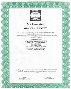 Master Cleaning Certificate Master Cleaning Certificate