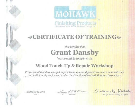Mohawk Leather Certificate Mohawk Leather Certificate